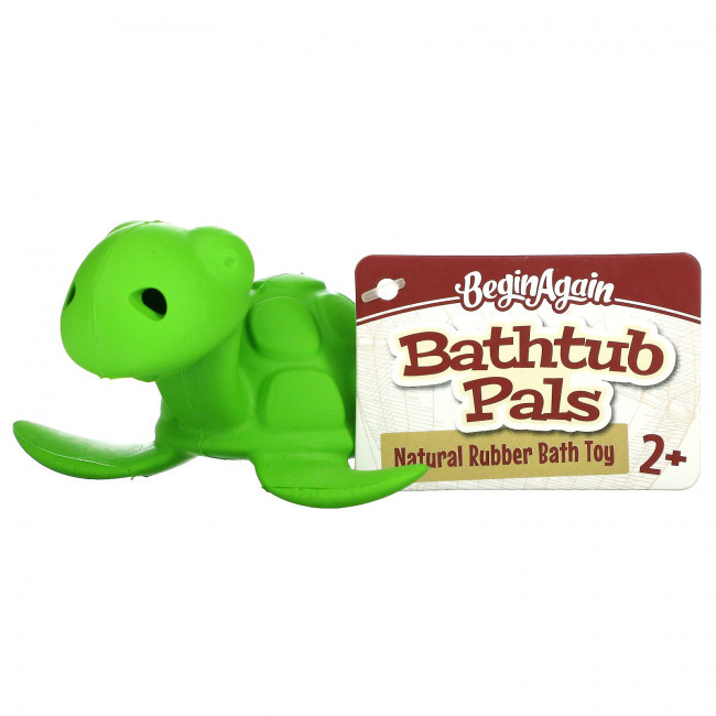Begin Again Toys, Bath Bath Pals, игрушки для ванны из натурального каучука, для детей от 2 месяцев, Turtle, 1 игрушка Begin Again Toys, Bath Bath Pals, игрушки для ванны из натурального каучука, для детей от 2 месяцев, Turtle, 1 игрушка