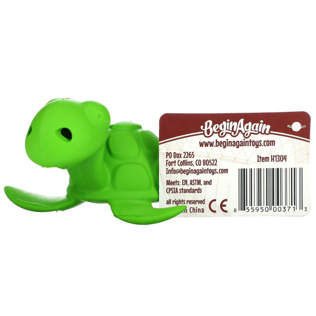 Begin Again Toys, Bath Bath Pals, игрушки для ванны из натурального каучука, для детей от 2 месяцев, Turtle, 1 игрушка Begin Again Toys, Bath Bath Pals, игрушки для ванны из натурального каучука, для детей от 2 месяцев, Turtle, 1 игрушка