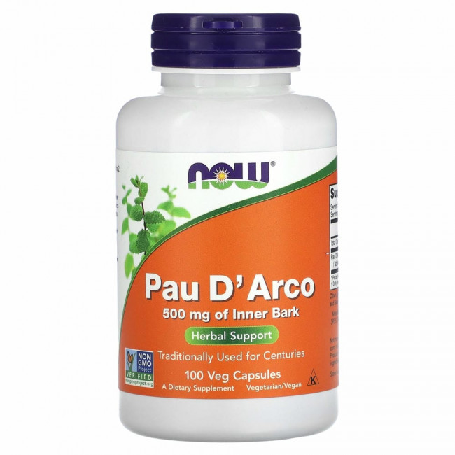 NOW Foods, Pau D'Arco`` 100 растительных капсул NOW Foods, Pau D'Arco`` 100 растительных капсул