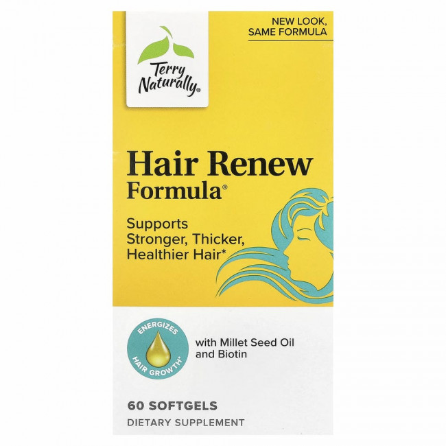 Terry Naturally, Terry Naturally, Hair Renew Formula, формула восстановления волос, 60 желатиновых капсул