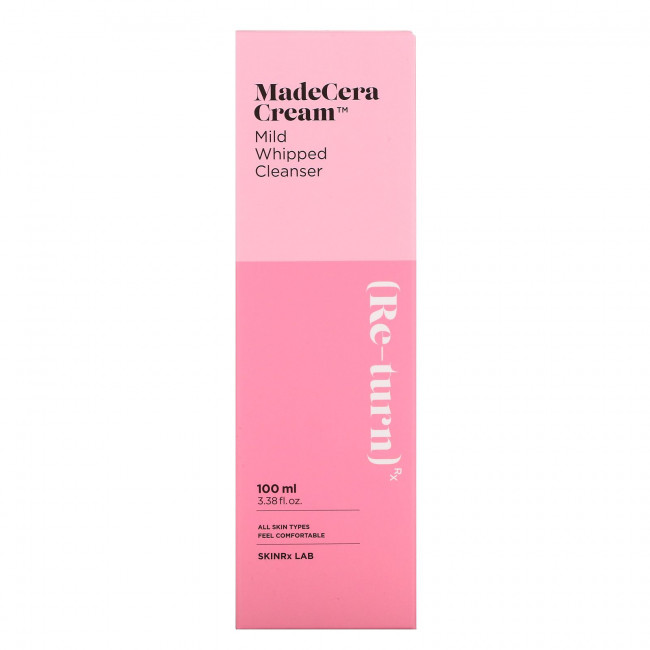 SkinRx Lab, MadeCera Cream, мягкое очищающее средство со взбитыми сливками, 100 мл (3,38 жидк. Унции) SkinRx Lab, MadeCera Cream, мягкое очищающее средство со взбитыми сливками, 100 мл (3,38 жидк. Унции)