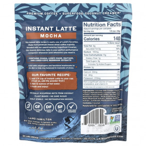 Laird Superfood, Растворимый латте, кофе + сливки + адаптогены, мокко, 227 г (8 унций)