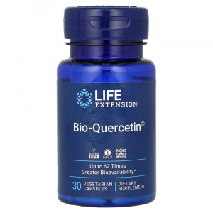Life Extension, биокверцитин, 30 вегетарианских капсул