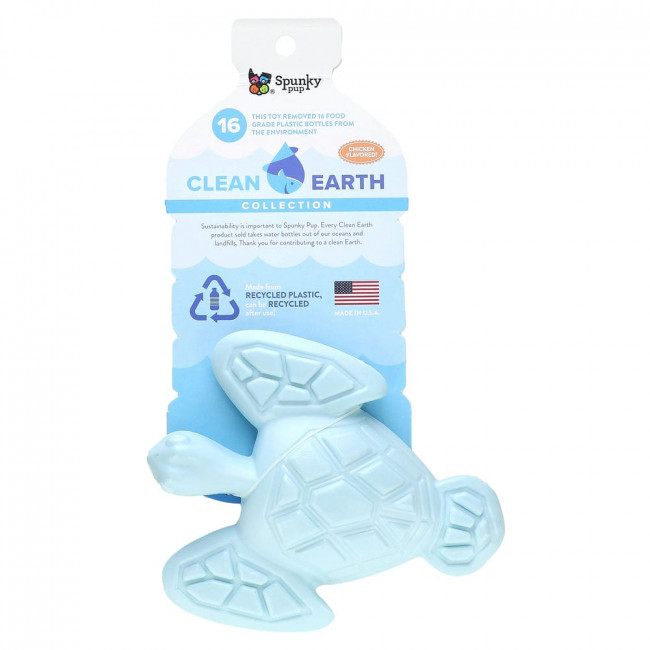 Spunky Pup, Clean Earth Hard Chews, Turtle, Chicken, 1 Toy
