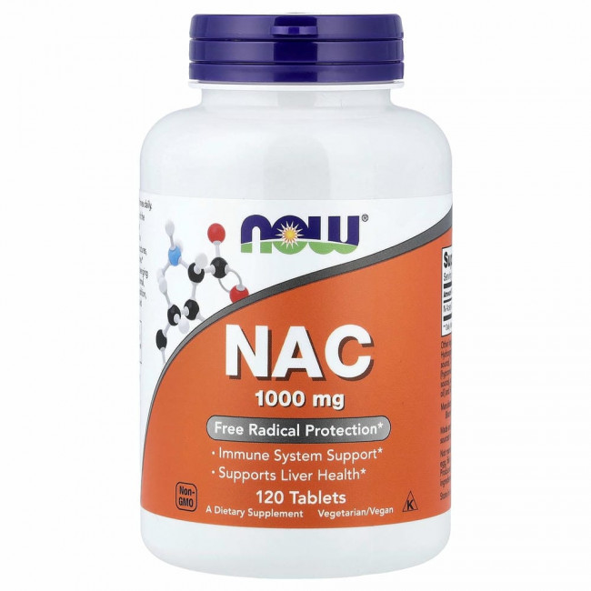NOW Foods, NAC, 1000 мг, 120 таблеток