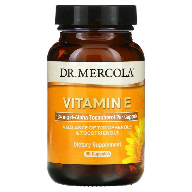 Dr. Mercola, Витамин E, 90 капсул Dr. Mercola, Витамин E, 90 капсул