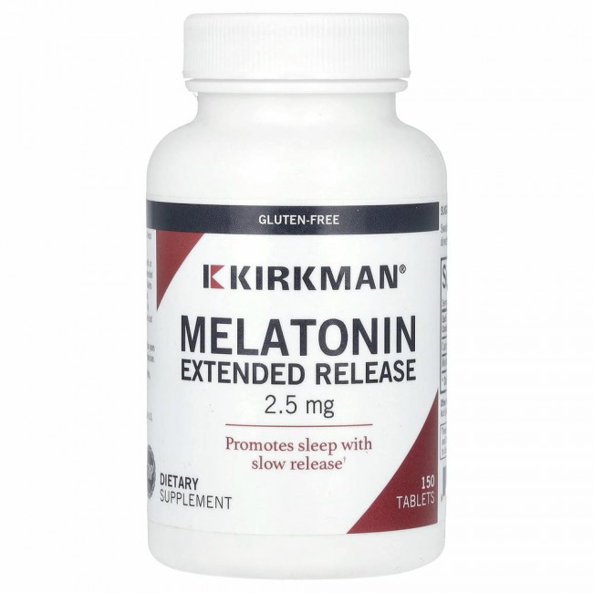 Kirkman Labs, мелатонин, пролонгированное высвобождение, 2,5 мг, 150 таблеток