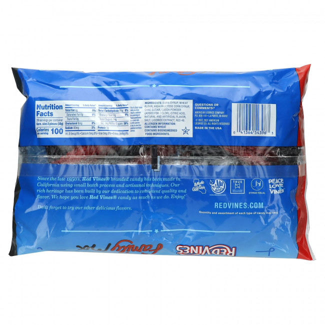 Red Vines, Family Mix, оригинальная красная и черная солодка, 850 г (30 унций)