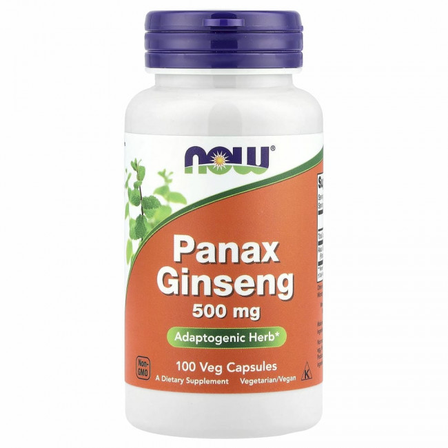 NOW Foods, Экстракт женьшеня (Panax Ginseng), 100 растительных капсул NOW Foods, Экстракт женьшеня (Panax Ginseng), 100 растительных капсул