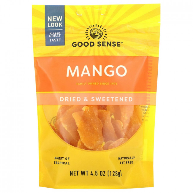 Good Sense, Mango, Dried & Sweetened, 4.5 oz (128 g)