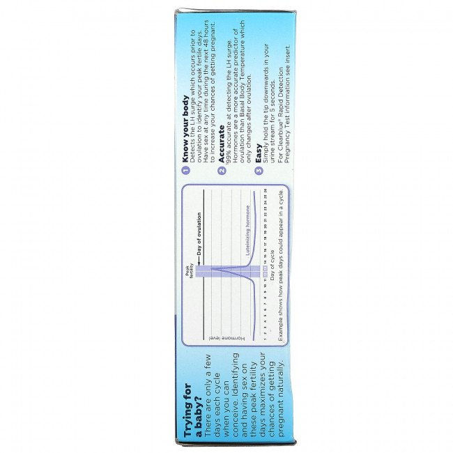 Clearblue, Easy Ovulation Kit, 10 тестов на овуляцию + 1 тест на беременность