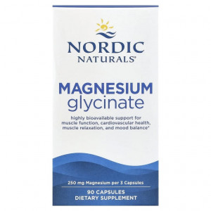 Nordic Naturals, глицинат магния, 90 капсул (83 мг в 1 капсуле)