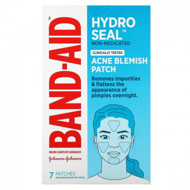 Band Aid, Hydro Seal, Non-Medicated Acne Blemish Patch, 7 Patches