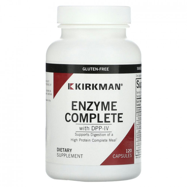 Kirkman Labs, комплекс ферментов с DPP-IV, 120 капсул Kirkman Labs, комплекс ферментов с DPP-IV, 120 капсул