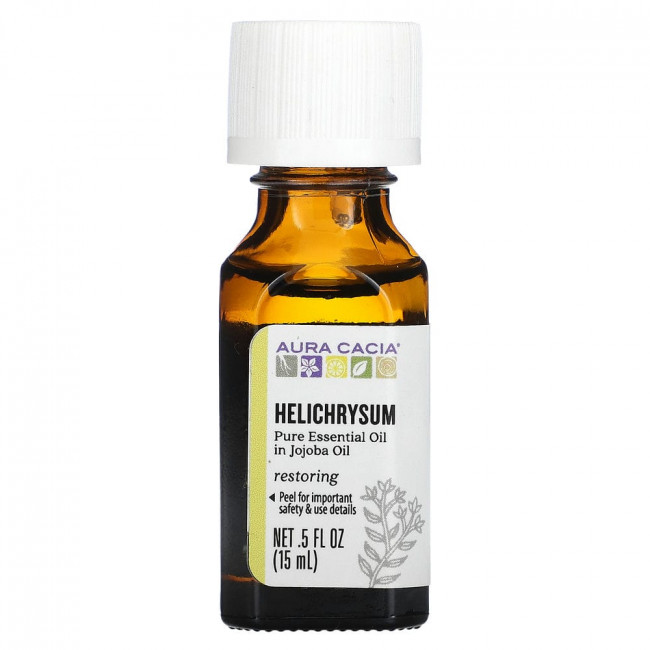 Aura Cacia, чистые эфирные масла, бессмертник, 15 мл (0,5 жидк. унции) Aura Cacia, чистые эфирные масла, бессмертник, 15 мл (0,5 жидк. унции)