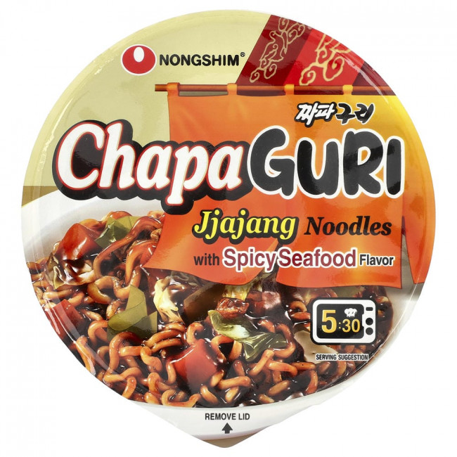 Nongshim, Чапагури, лапша джаджанг с острыми морепродуктами, 4,02 унции (114 г) Nongshim, Чапагури, лапша джаджанг с острыми морепродуктами, 4,02 унции (114 г)
