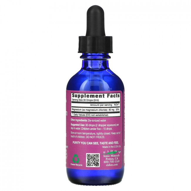 Eidon Mineral Supplements, магний, жидкий концентрат, 60 мл (2 унции) Eidon Mineral Supplements, магний, жидкий концентрат, 60 мл (2 унции)