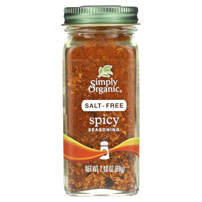 Simply Organic, пряная приправа, без соли, 69 г (2,4 унции) Simply Organic, пряная приправа, без соли, 69 г (2,4 унции)