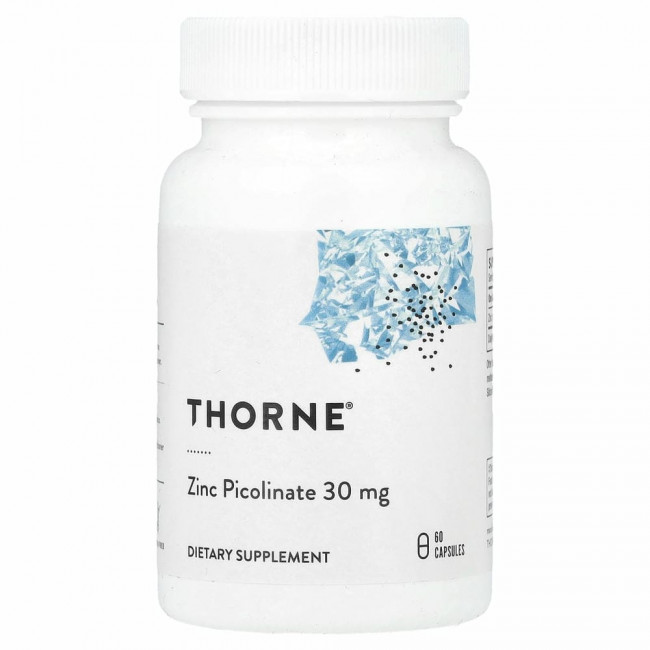 Thorne Research, Пиколинат Цинка с Удвоенной Эффективностью, 60 Растительных капсул