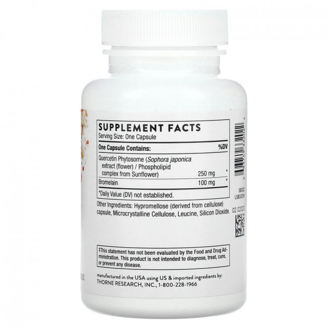 Thorne Research, Quercenase, 60 капсул Thorne Research, Quercenase, 60 капсул
