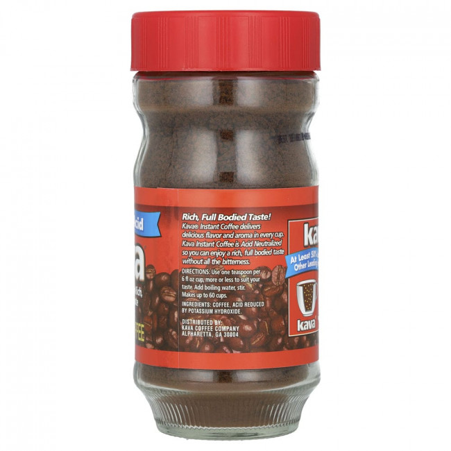 Kava Coffee, Instant Coffee, Reduced Acid, 4 oz (113 g)