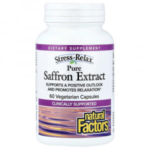 Natural Factors, Stress-Relax®, чистый экстракт шафрана, 60 вегетарианских капсул (28 мг на капсулу) Natural Factors, Stress-Relax®, чистый экстракт шафрана, 60 вегетарианских капсул (28 мг на капсулу)