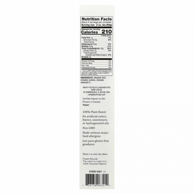 NOW Foods, органические макароны из киноа, без глютена, 227 г (8 унций)