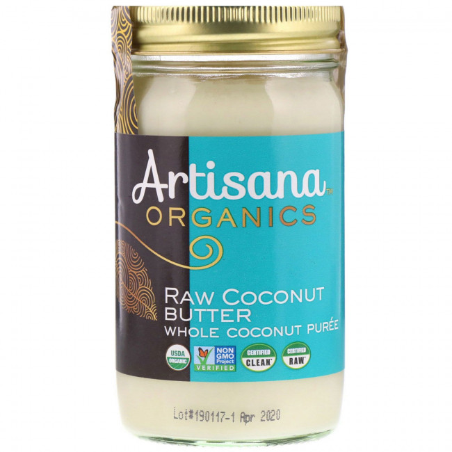 Artisana, органический продукт, необработанное кокосовое масло, 397 г (14 унций) Artisana, органический продукт, необработанное кокосовое масло, 397 г (14 унций)