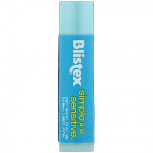 Blistex, Simple and Sensitive, увлажняющее средство для губ, 4,25 г (0,15 унции) Blistex, Simple and Sensitive, увлажняющее средство для губ, 4,25 г (0,15 унции)