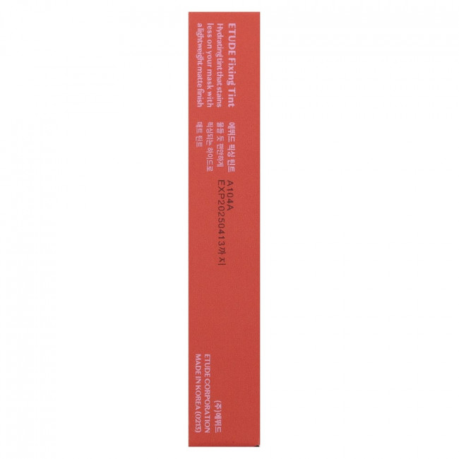 Etude, Fixing Tint, 02 Vintage Red, 4 g