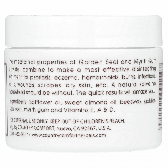 Country Comfort, Herbal Savvy, гидрастис и мирра, 57 г