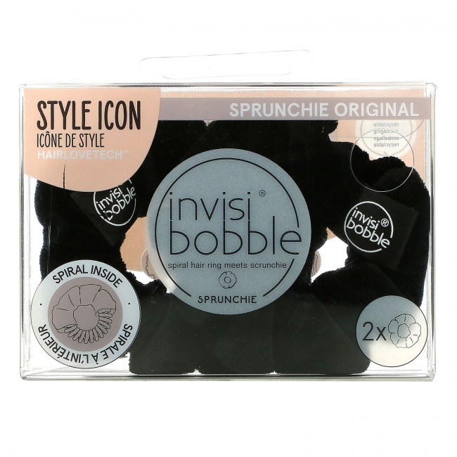Invisibobble, Sprunchie Original, черный, 2 шт. Invisibobble, Sprunchie Original, черный, 2 шт.