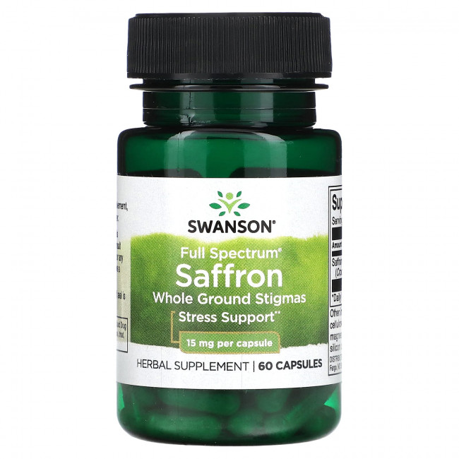 Swanson, Шафран, 15 мг, 60 капсул Swanson, Шафран, 15 мг, 60 капсул