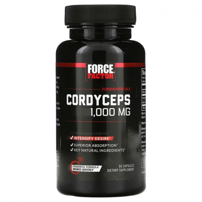 Force Factor, Кордицепс, 500 мг, 60 капсул Force Factor, Кордицепс, 500 мг, 60 капсул