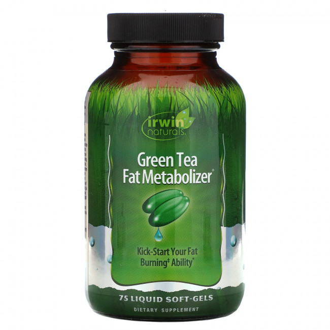 Irwin Naturals, Зеленый Чай, Метаболайзер Жиров 75 жидких гелевых капсул Irwin Naturals, Зеленый Чай, Метаболайзер Жиров 75 жидких гелевых капсул
