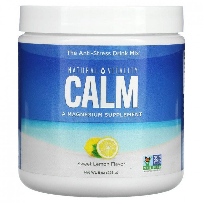 Natural Vitality, CALM, антистрессовая смесь для напитков, сладкий лимон, 226 г (8 унций) Natural Vitality, CALM, антистрессовая смесь для напитков, сладкий лимон, 226 г (8 унций)