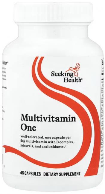 Seeking Health, Optimal Multivitamin Methyl One, с L-5-МТГФ и метилом B12, 45 вегетарианских капсул Seeking Health, Optimal Multivitamin Methyl One, с L-5-МТГФ и метилом B12, 45 вегетарианских капсул