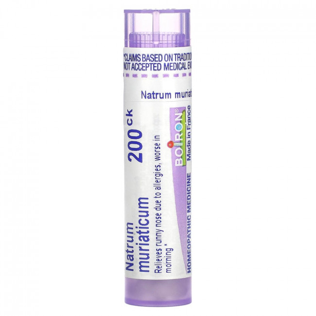 Boiron, Natrum Muriaticum, 200CK, средство от аллергии, примерно 80 гранул