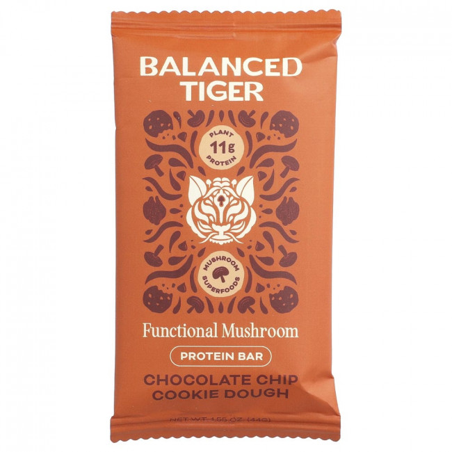 Протеиновый батончик Balanced Tiger со вкусом шоколадного печенья, 12 батончиков по 44 г каждый.