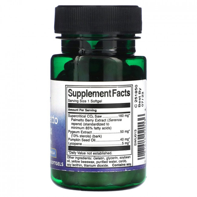Swanson, Saw Palmetto, 60 мягких таблеток