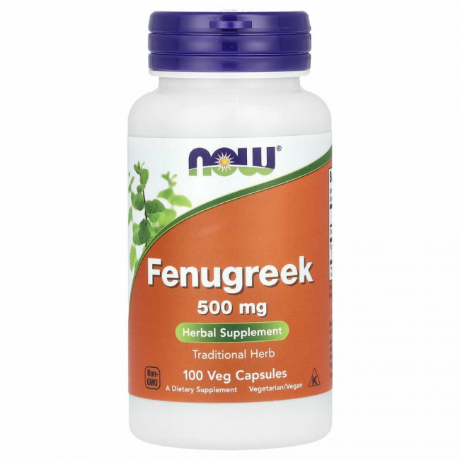 NOW Foods, пажитник, 500 мг, 100 вегетарианских капсул