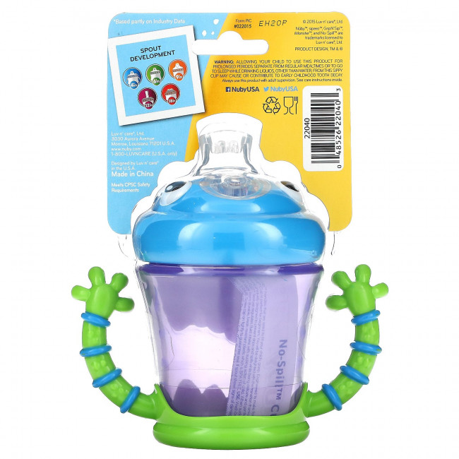 Nuby, iMonster Grip N 'Sip Cup, от 4 месяцев, 210 мл (7 унций)
