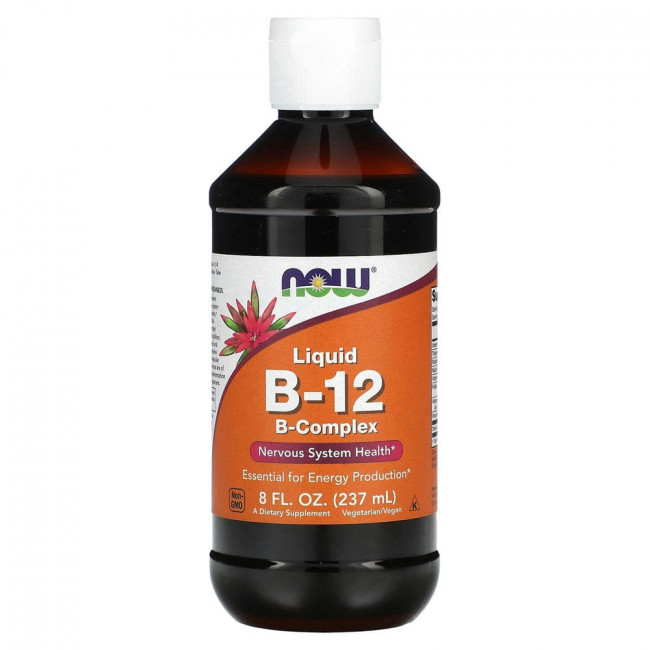 NOW Foods, B12, жидкий комплекс витамина B, 237 мл (8 жидк. унций)