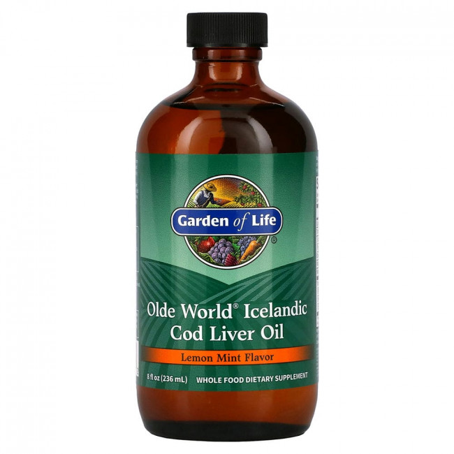 Garden of Life, Olde World, жир печени исландской трески, лимон и мята, 236 мл (8 жидк. унций) Garden of Life, Olde World, жир печени исландской трески, лимон и мята, 236 мл (8 жидк. унций)