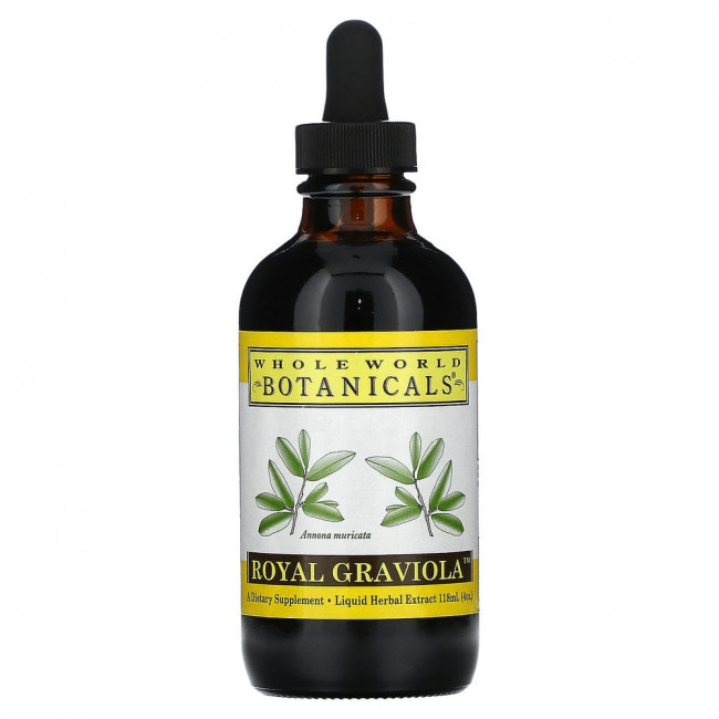 Whole World Botanicals, Королевское сметанное яблоко, для поддержки иммунитета, 4 унции (120 мл) Whole World Botanicals, Королевское сметанное яблоко, для поддержки иммунитета, 4 унции (120 мл)