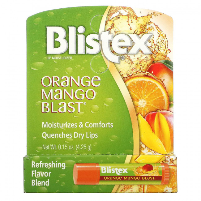 Blistex, Защитное средство для губ / солнцезащитный крем, SPF 15, апельсиновый взрыв и манго, 0,15 унции (4,25 г) Blistex, Защитное средство для губ / солнцезащитный крем, SPF 15, апельсиновый взрыв и манго, 0,15 унции (4,25 г)