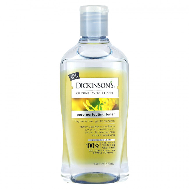 Dickinson Brands, Оригинальный тоник Witch Hazel для очищения пор, 473 мл (16 жидких унций) Dickinson Brands, Оригинальный тоник Witch Hazel для очищения пор, 473 мл (16 жидких унций)