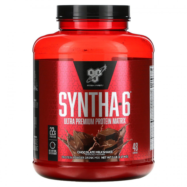 BSN, Syntha-6, белковая матрица ультрапремиум, шоколадный молочный коктейль, 2,27 кг BSN, Syntha-6, белковая матрица ультрапремиум, шоколадный молочный коктейль, 2,27 кг