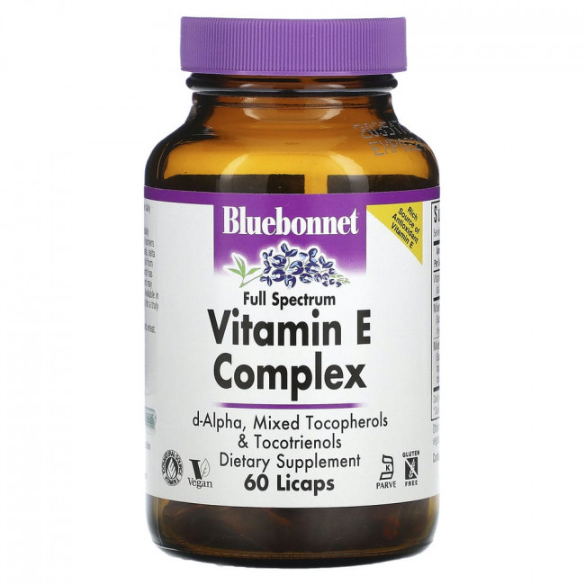 Bluebonnet Nutrition, Комплекс витамина Е, 60 капсул с жидкостью Bluebonnet Nutrition, Комплекс витамина Е, 60 капсул с жидкостью