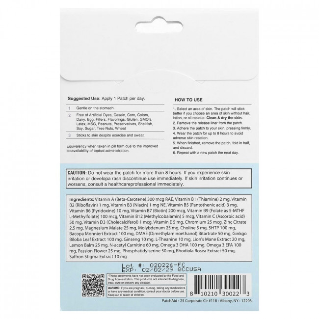 PatchAid, пластырь Focus + Clarity, 30 штук